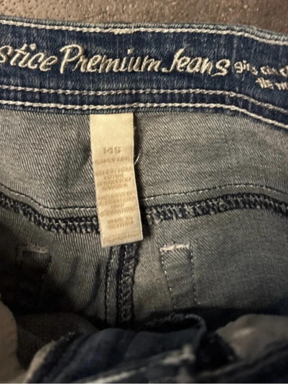 Justice  Star & Stripe Denim Shorts - Blue